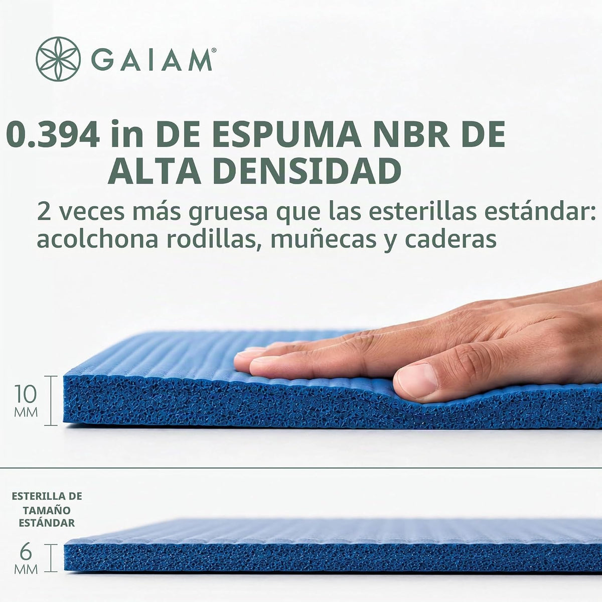 Gaiam Tapete de yoga grueso, esterilla de ejercicio y fitness con c...