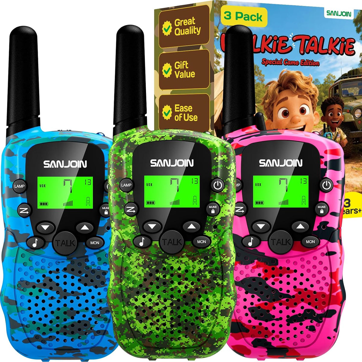 Walkie Talkies para Niños Rellenos de Media Juguetes para Niños y N...