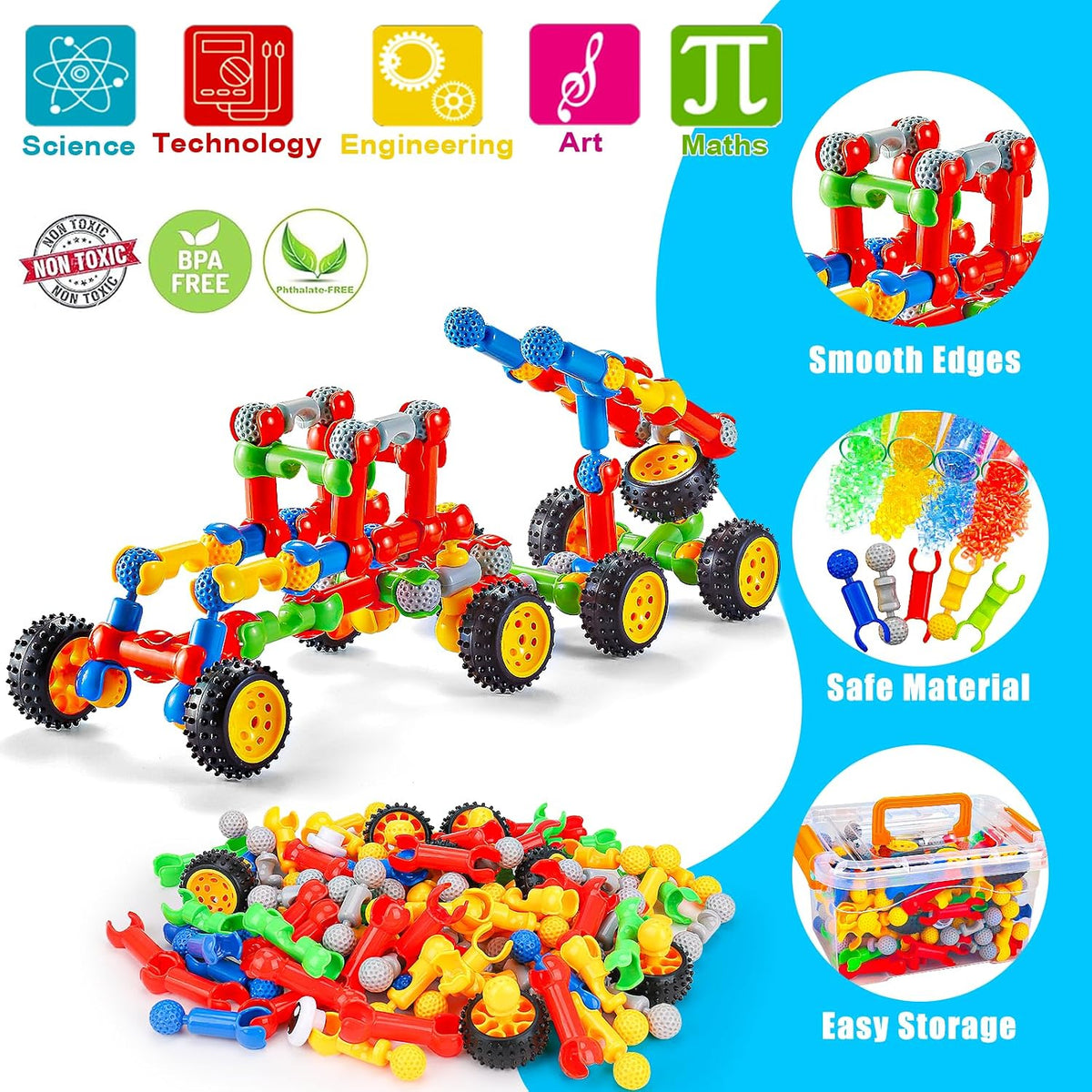 Juguetes de construcción STEM para niños de 3, 4, 5, 6, 7, 8+ años,...