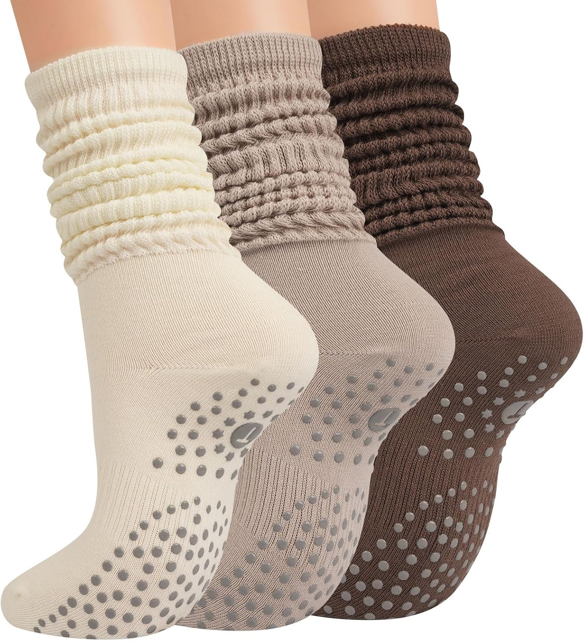 Calcetines de agarre para pilates para mujer, calcetines de yoga co...