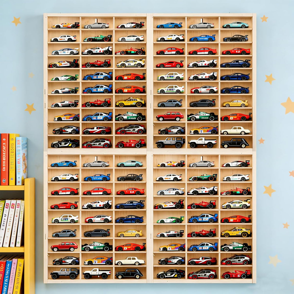 Vitrina de madera para Hotwheels 108 Espacio 1\/64 Escala 1\/64 de...