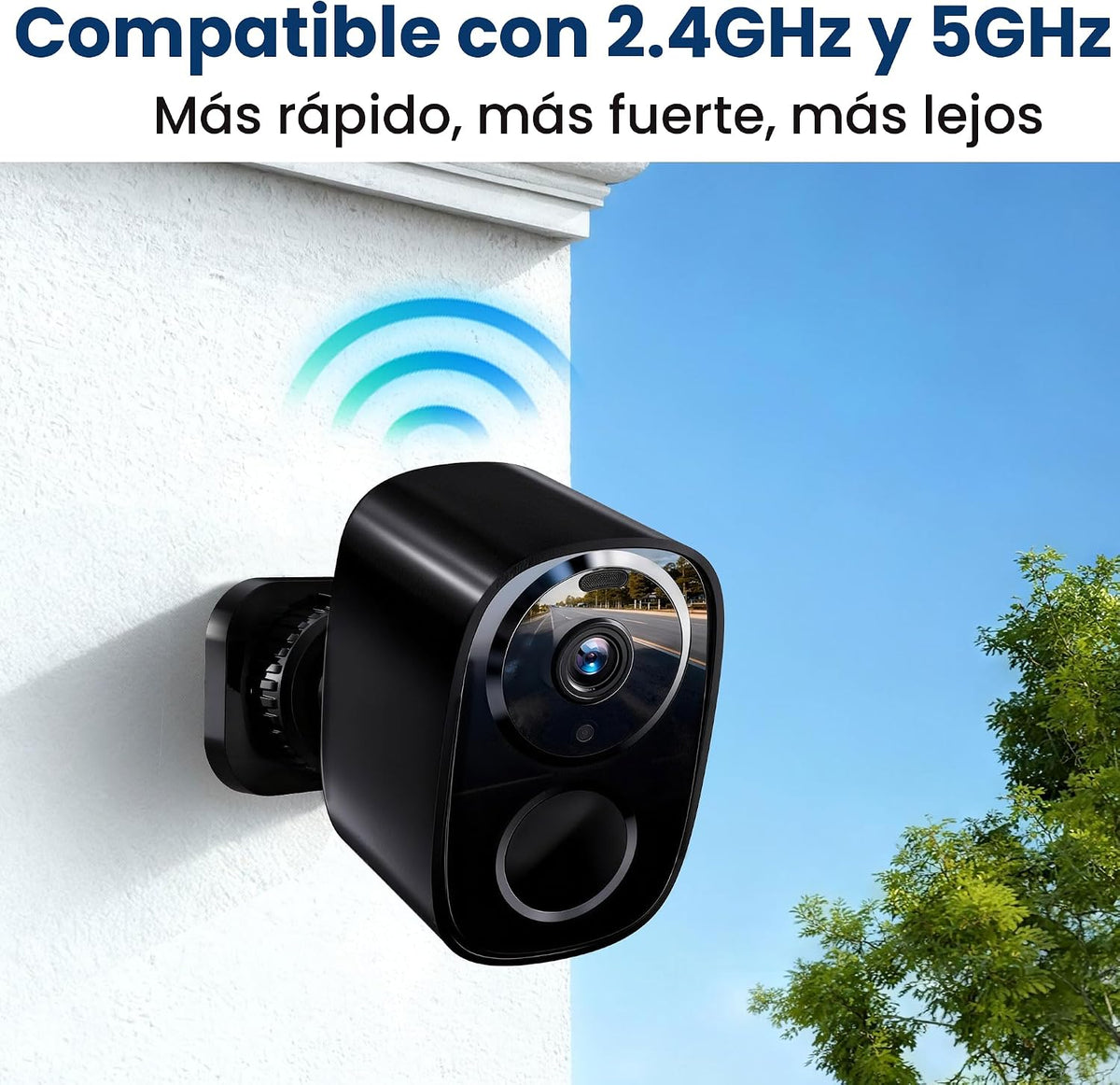 realhide Cámara de seguridad inalámbrica 2K para exteriores con tar...