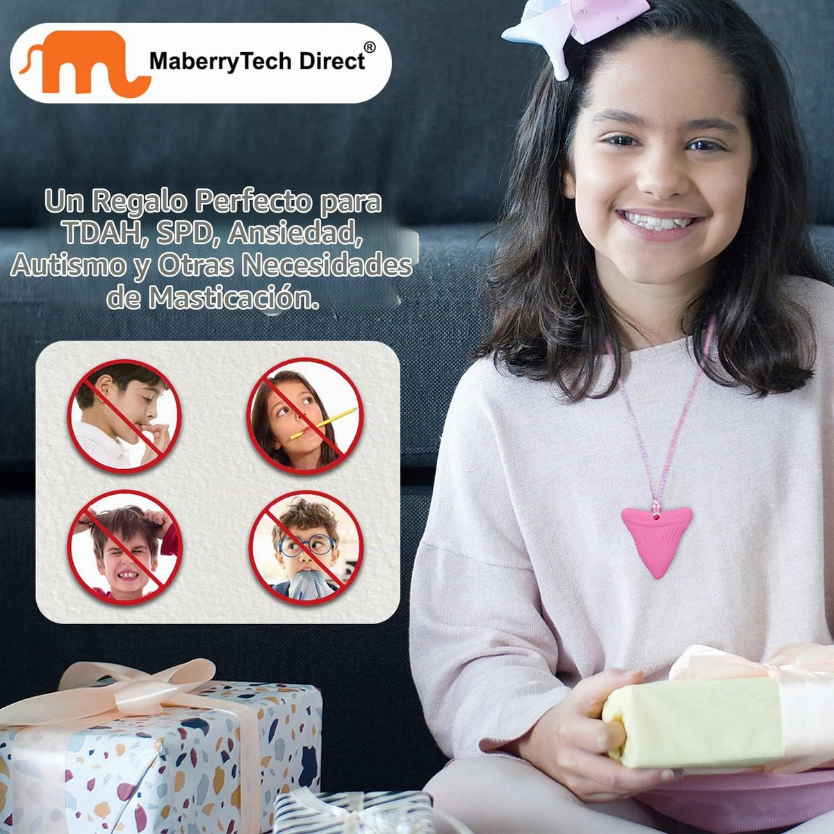Collares Masticables Juguetes Sensoriales de Estimulación para Niño...