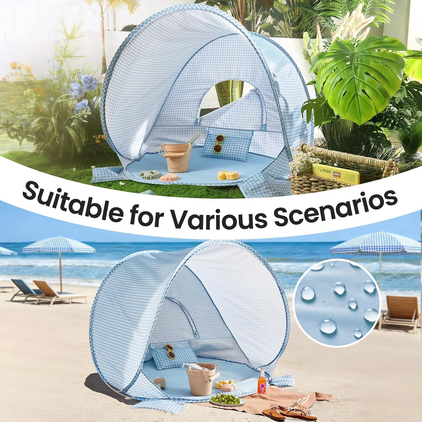 Tiny Land Tienda de campaña de playa para bebés \u2013 Tienda de ca...