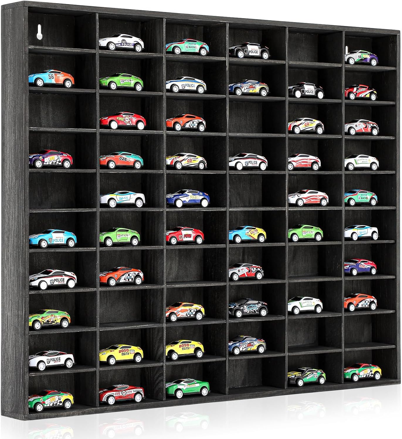 Seenelling Vitrina de Madera para Hot Wheels Fundidos a Presión, 60...