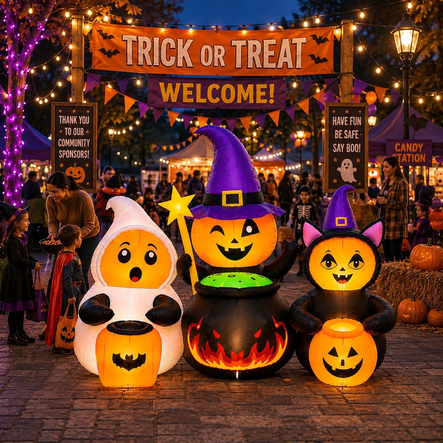 Inflables de Halloween de 7 pies para decoración de patio | Diseño...