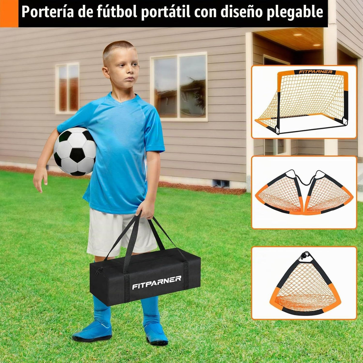 FITPARNER Arcos de Fútbol para Niños para Patio Trasero - Juego de...