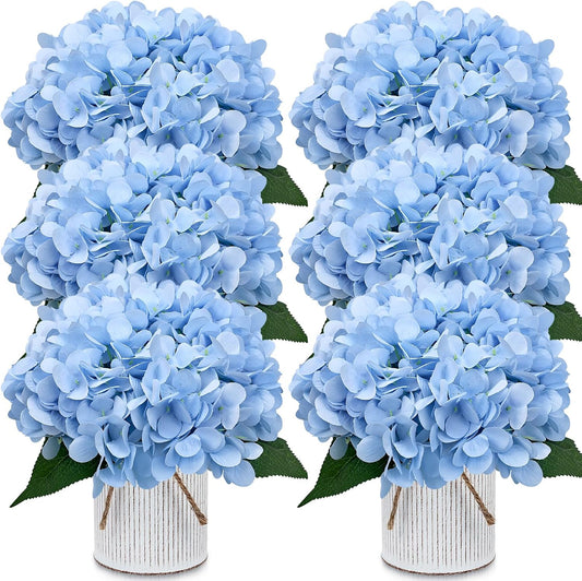 XOETCP Juego de 6 centros de mesa de flores sintéticas, arreglo flo...