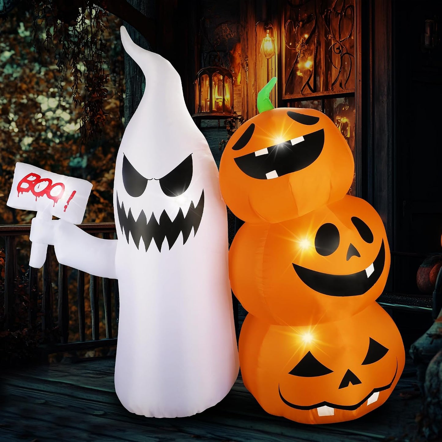 Martillo fantasma inflable de Halloween de 6 pies para decoración a...