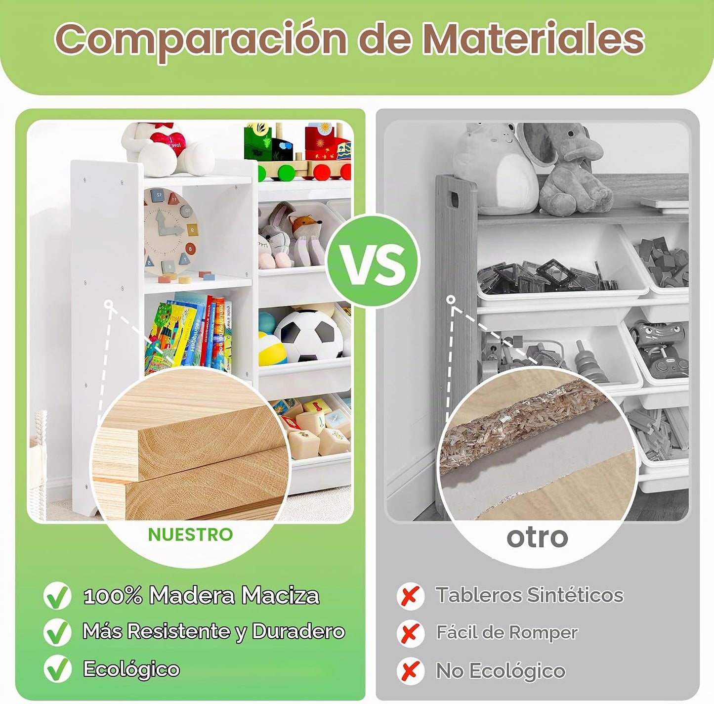 MallBest Estante organizador de almacenamiento de juguetes para niñ...