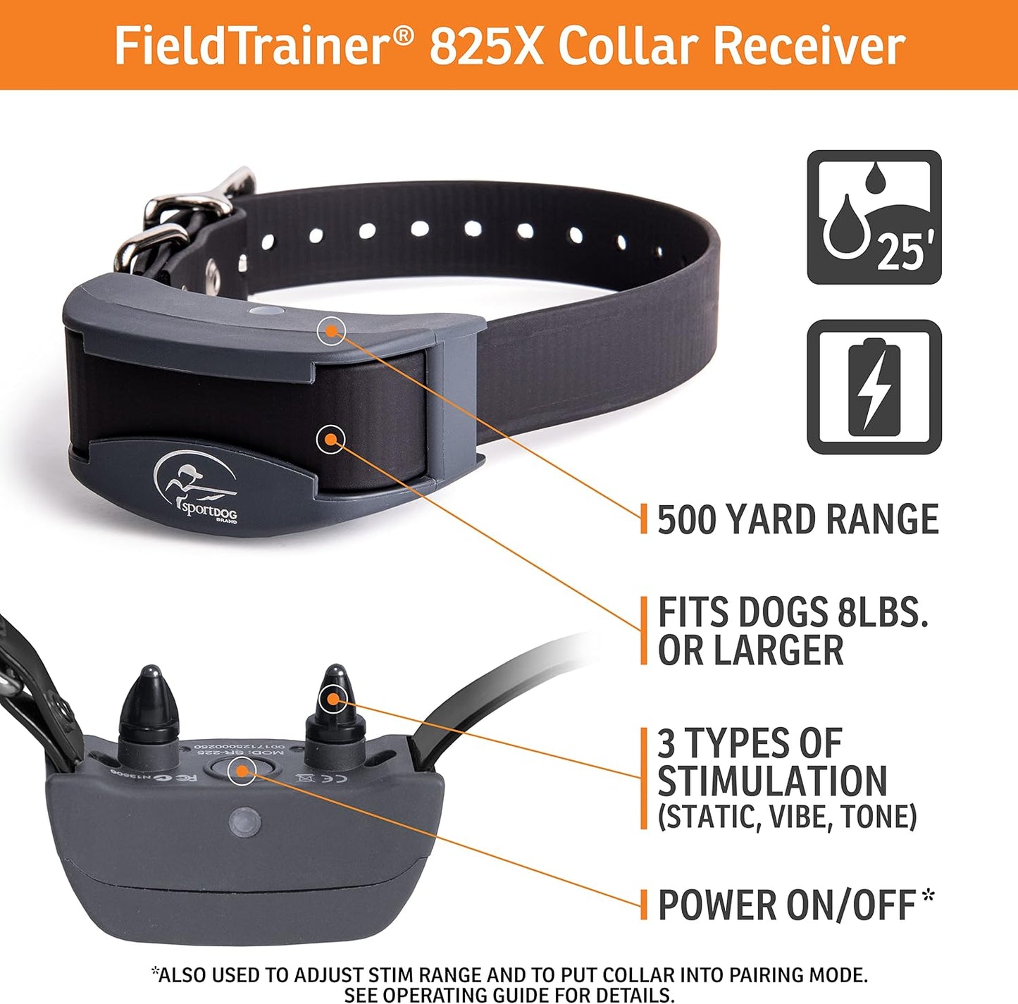 SportDOG Brand SportHunter 825X - Entrenador remoto - Collar estáti...