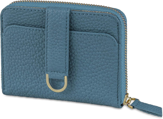 Vaultskin Cartera pequeña para mujer, tarjetero de cuero con bloque...