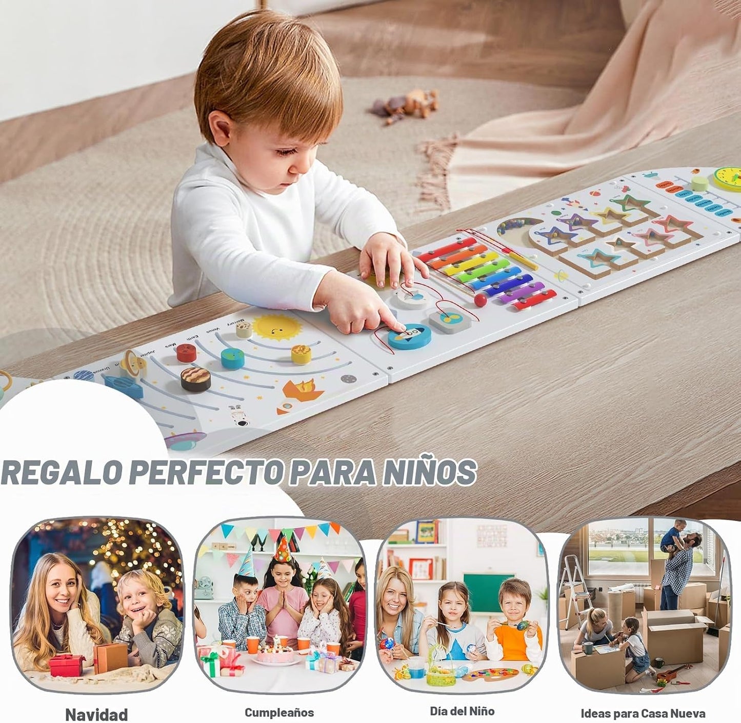 nigwet Paneles de Tablero Ocupado de Actividad de Cohete para Pared...