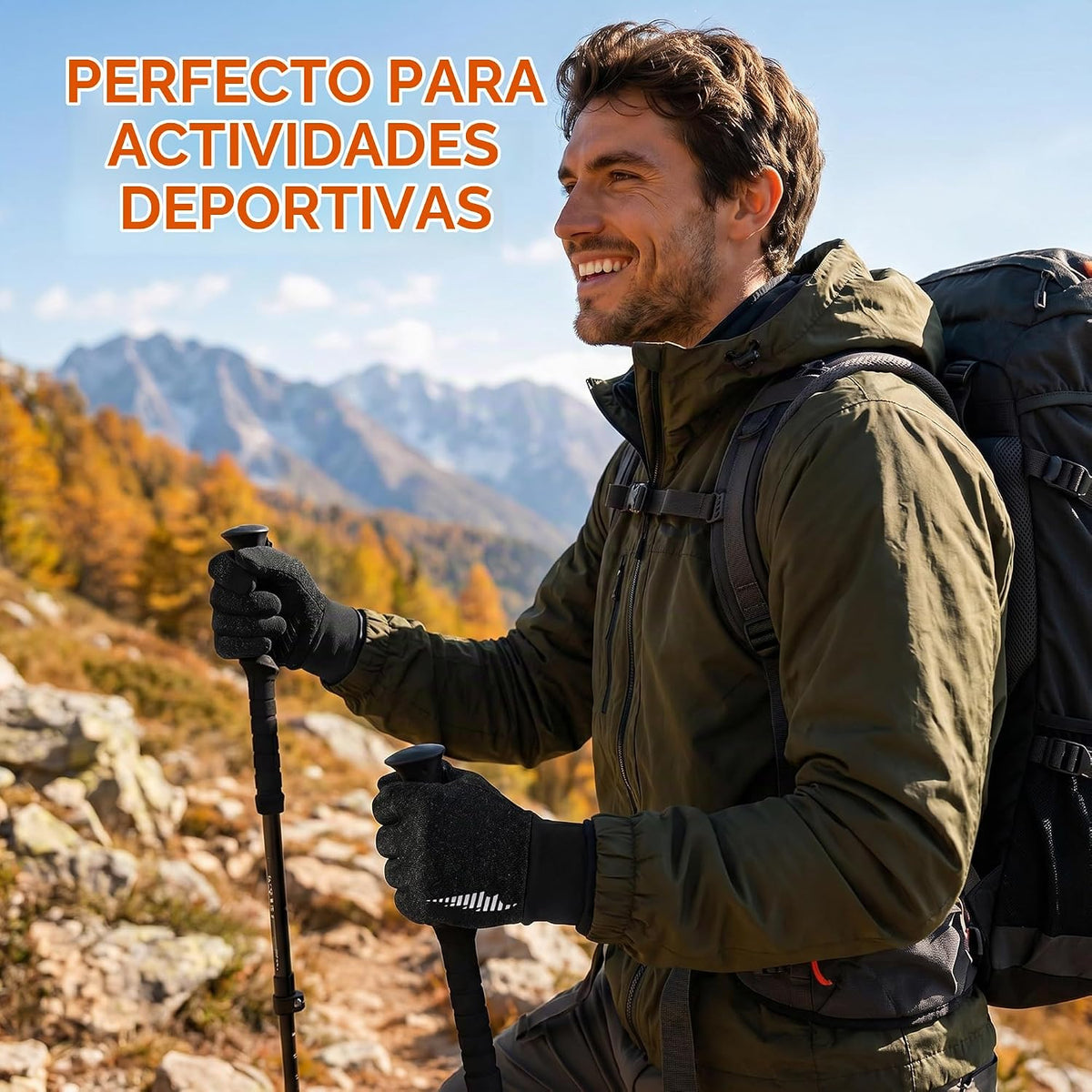 rivmount Guantes ligeros de invierno para correr, pantalla táctil y...