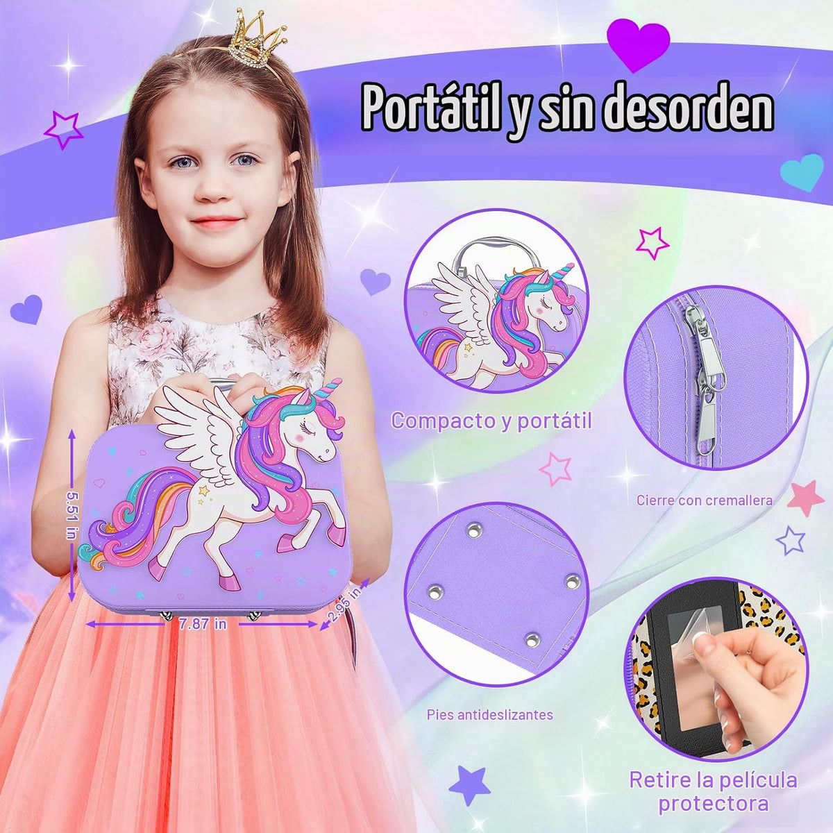 Glisiol Juego de Esmaltes de Uñas para Niñas Juguetes, Kit de Arte...