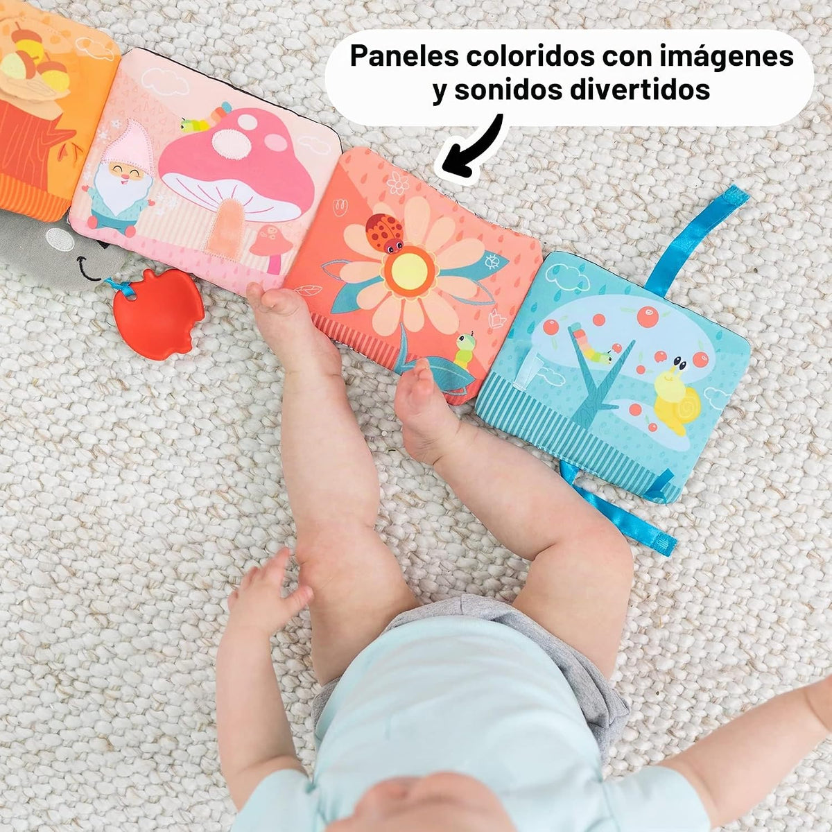 Lamaze Colorful Journey Caterpillar - Libro para bebés de alto cont...