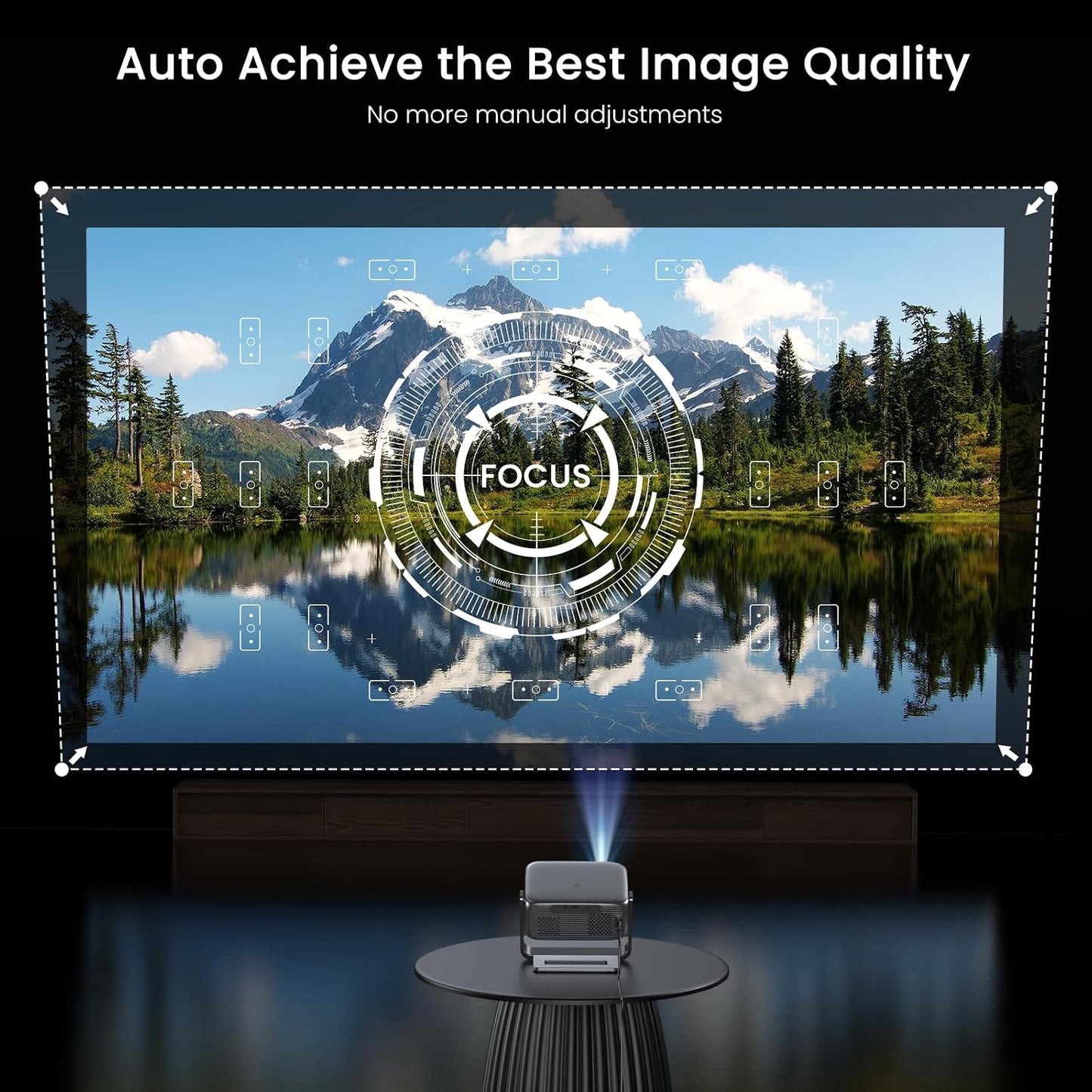 Proyector para exteriores de Google TV con licencia oficial ANSI 20...