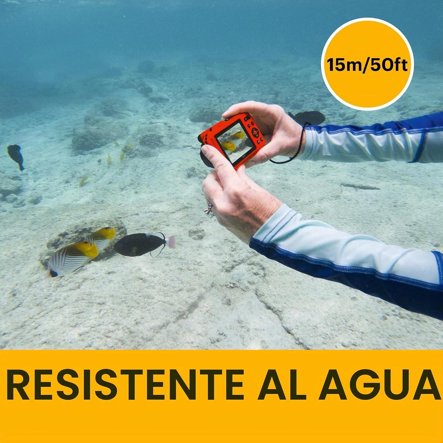 KODAK PIXPRO WPZ2 - Cámara digital impermeable de 16 MP, 49.2 ft, z...