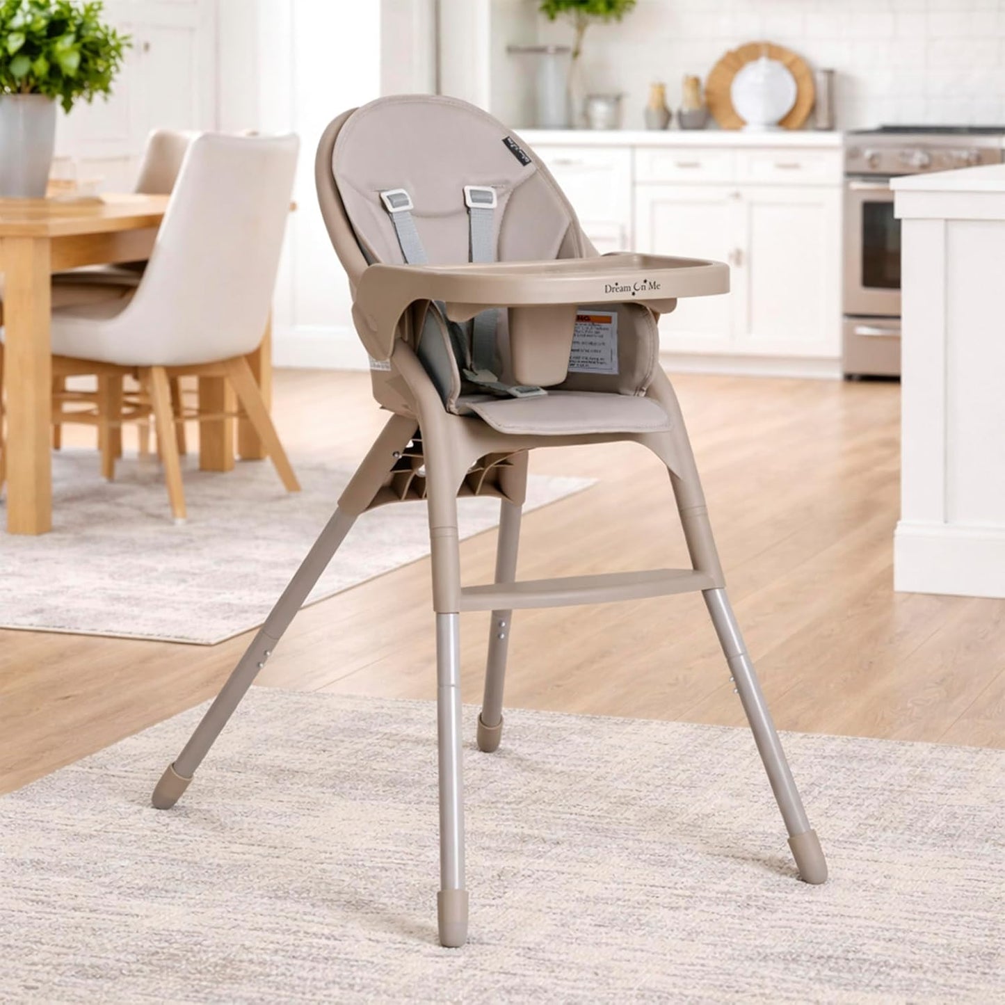 Dream On Me Chomper Champ - Silla alta 2 en 1 en gris nube