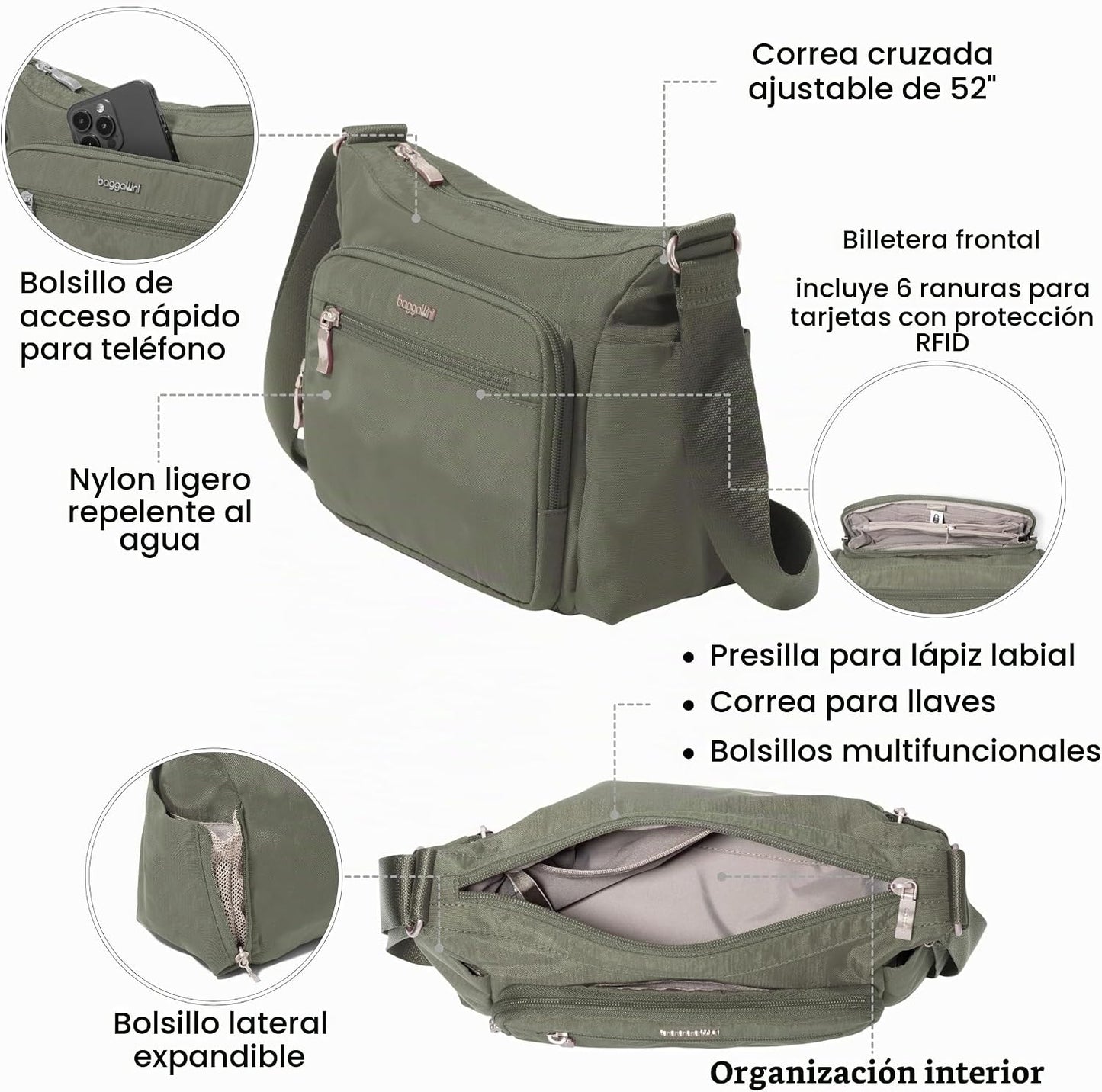 Baggallini Crosstown Hobo Crossbody