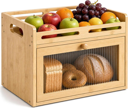 Coiesol Panera para encimera de cocina, contenedor de almacenamient...
