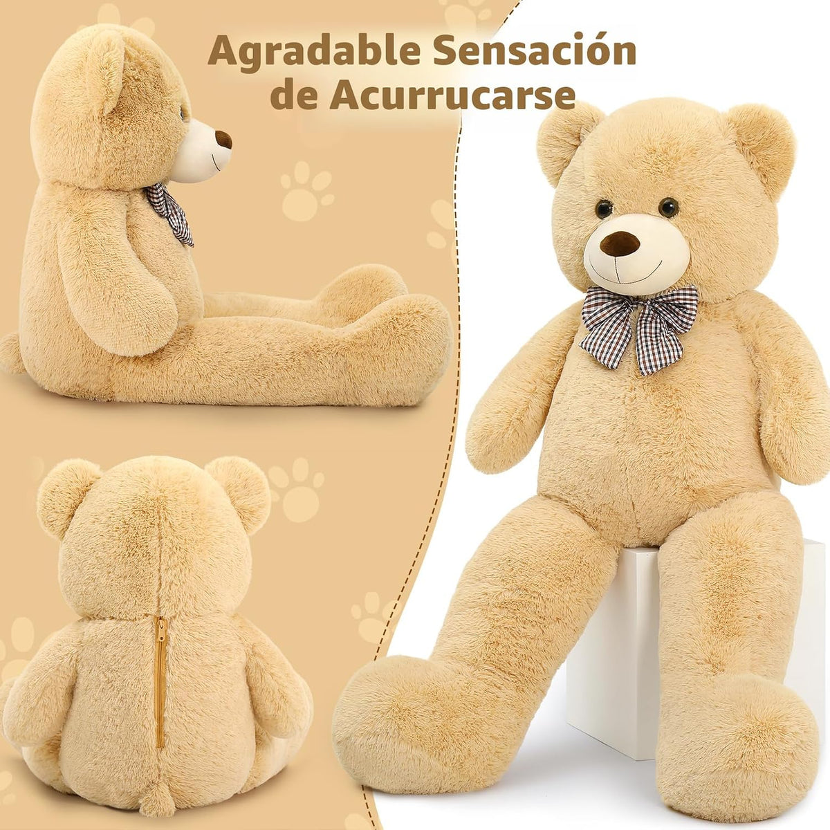 MaoGoLan Oso de peluche gigante de 4 pies, adorable y tierno animal...