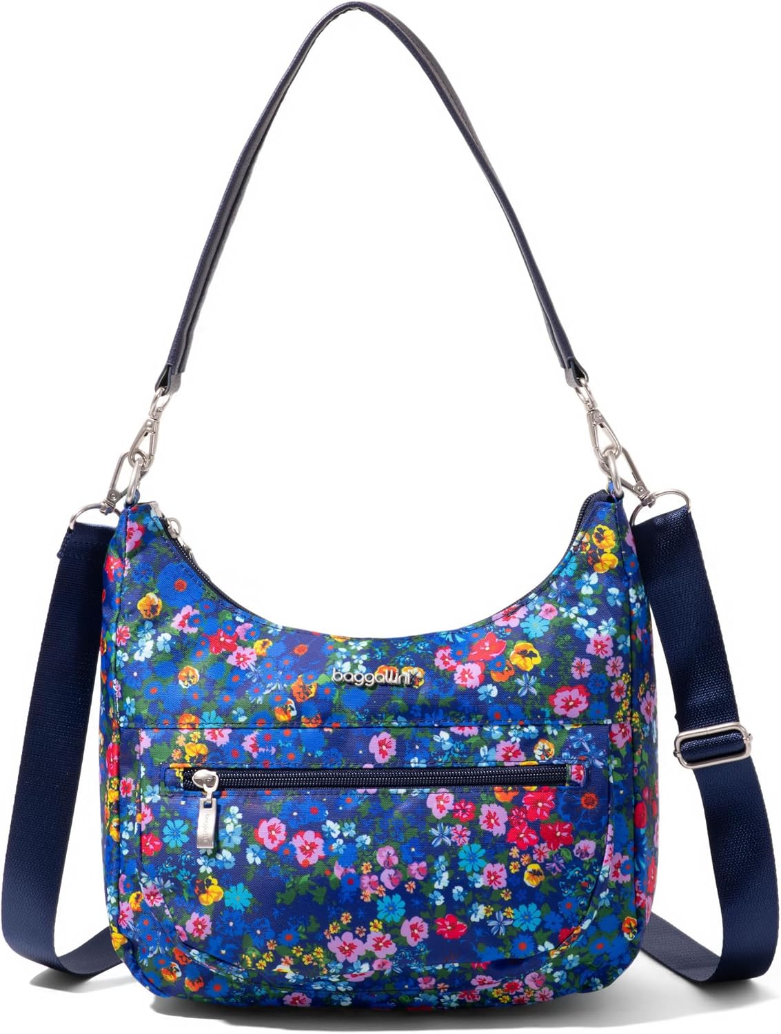 Baggallini Moderno bolsillo media luna de 11 x 10.5 pulgadas hombro...