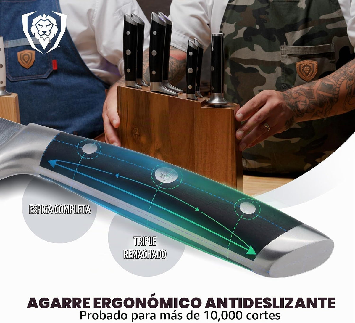 Dalstrong Juego de Cuchillos con Bloque \u2013 8 Piezas \u2013 Seri...