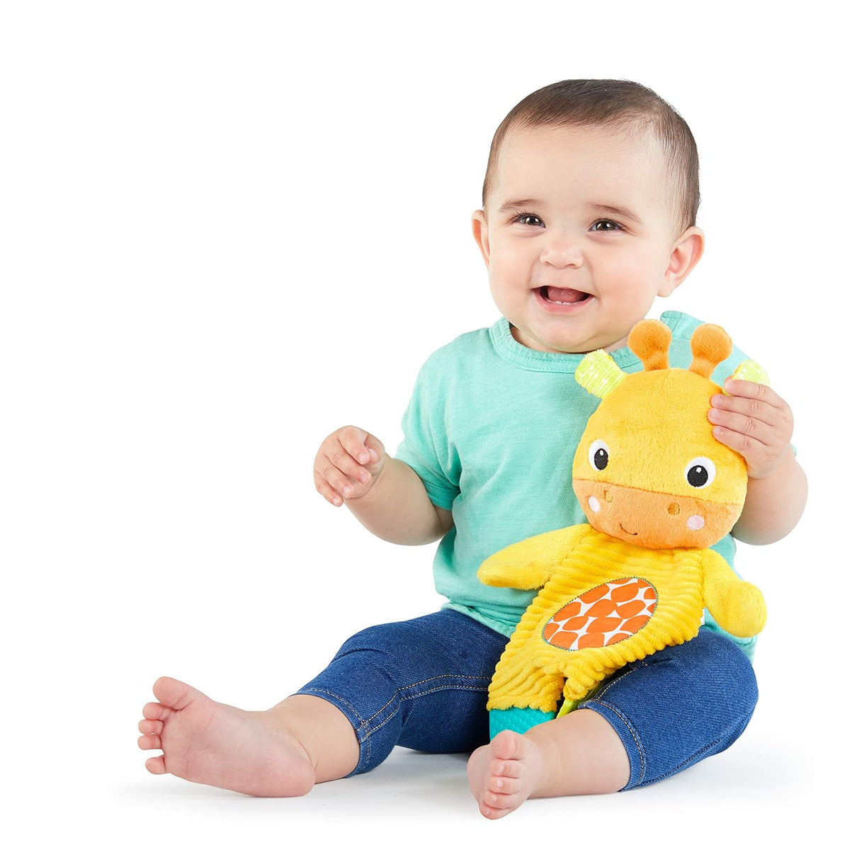 Bright Starts Snuggle &amp; Teethe - Juguete de peluche para dentic...