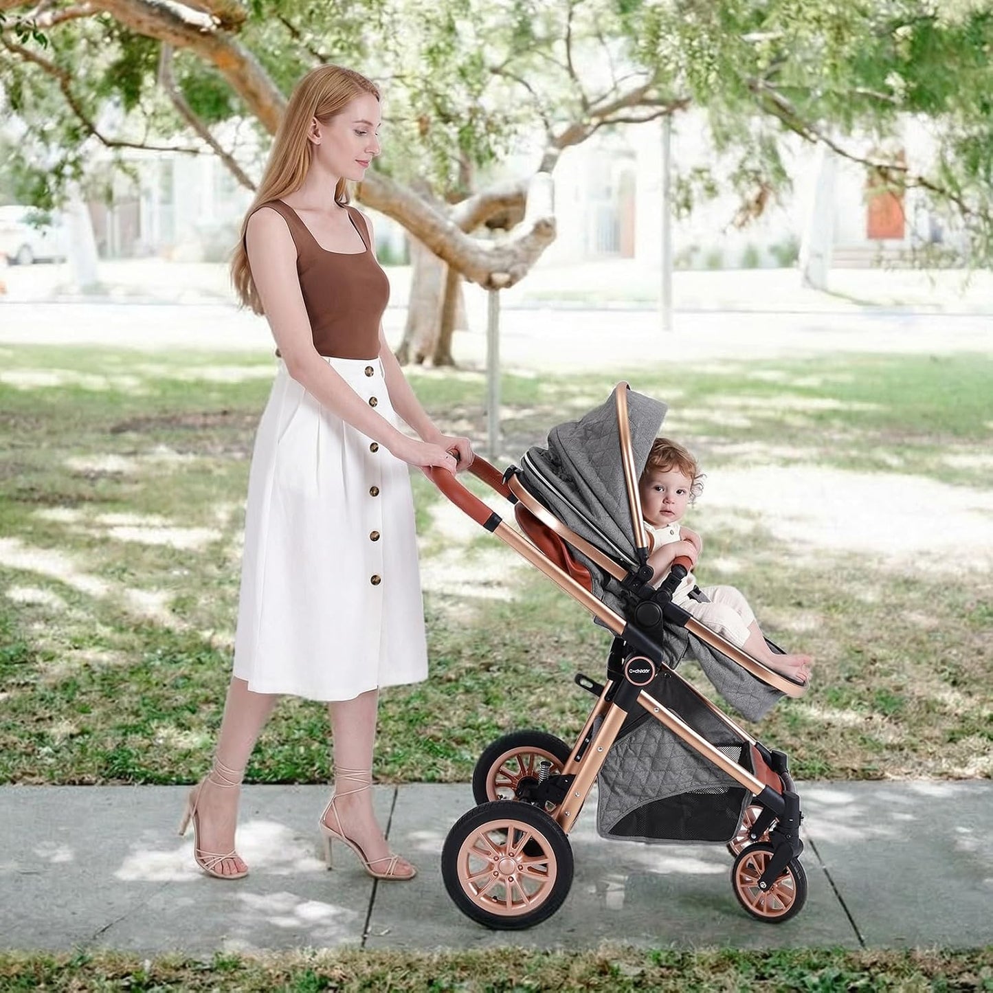 Cochildor DuraFlex - Cochecito de bebé 2 en 1, cochecito de viaje p...