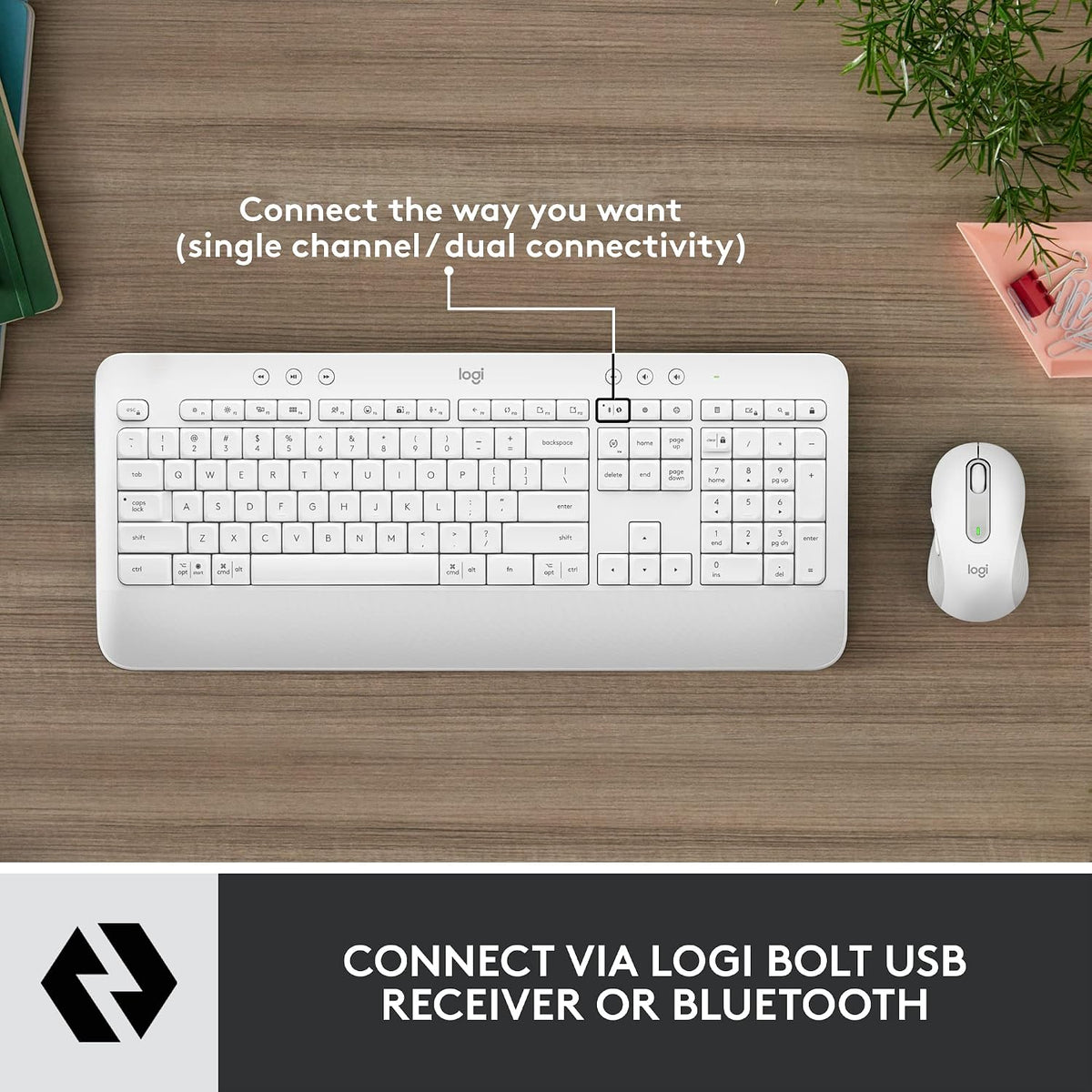 Logitech Signature MK650 Combo para teclado y mouse empresariales,...
