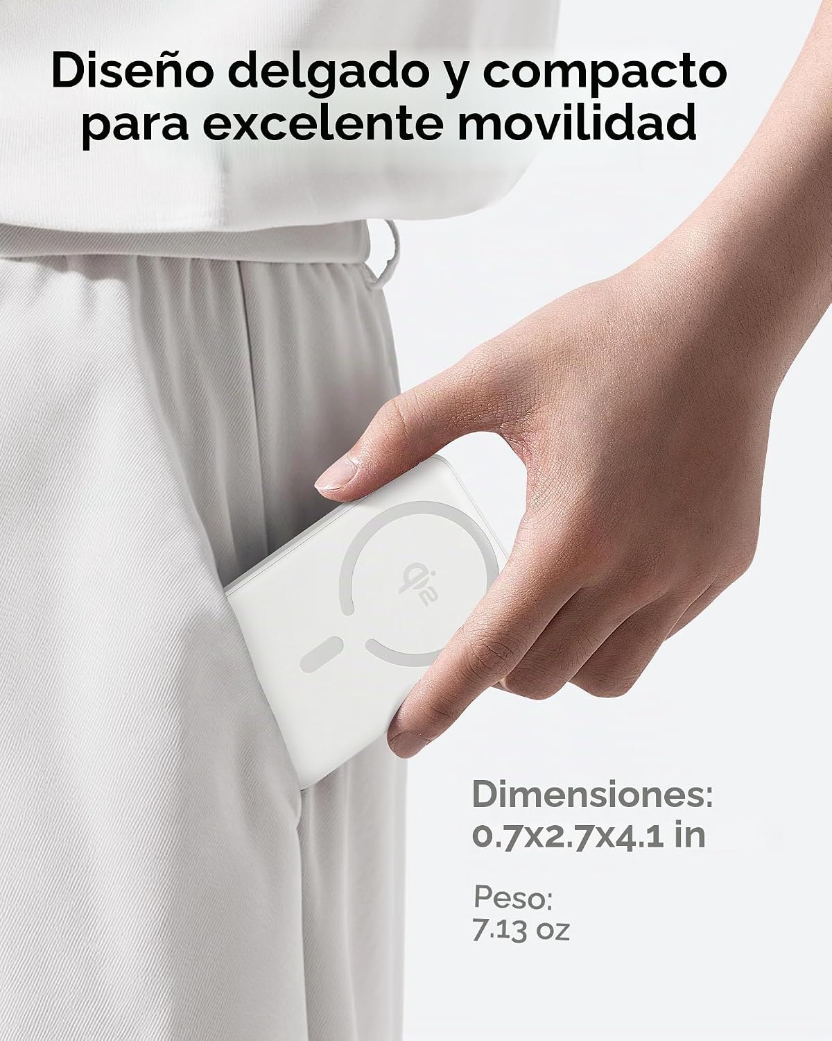 Baseus Cargador Portátil para MagSafe, Qi2 Certificado 15W Banco de...