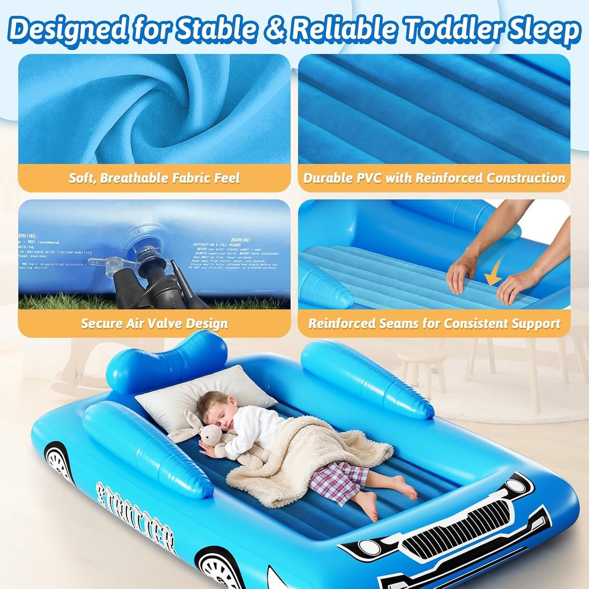 Cama de viaje inflable para niños con tienda de campaña a partir de...