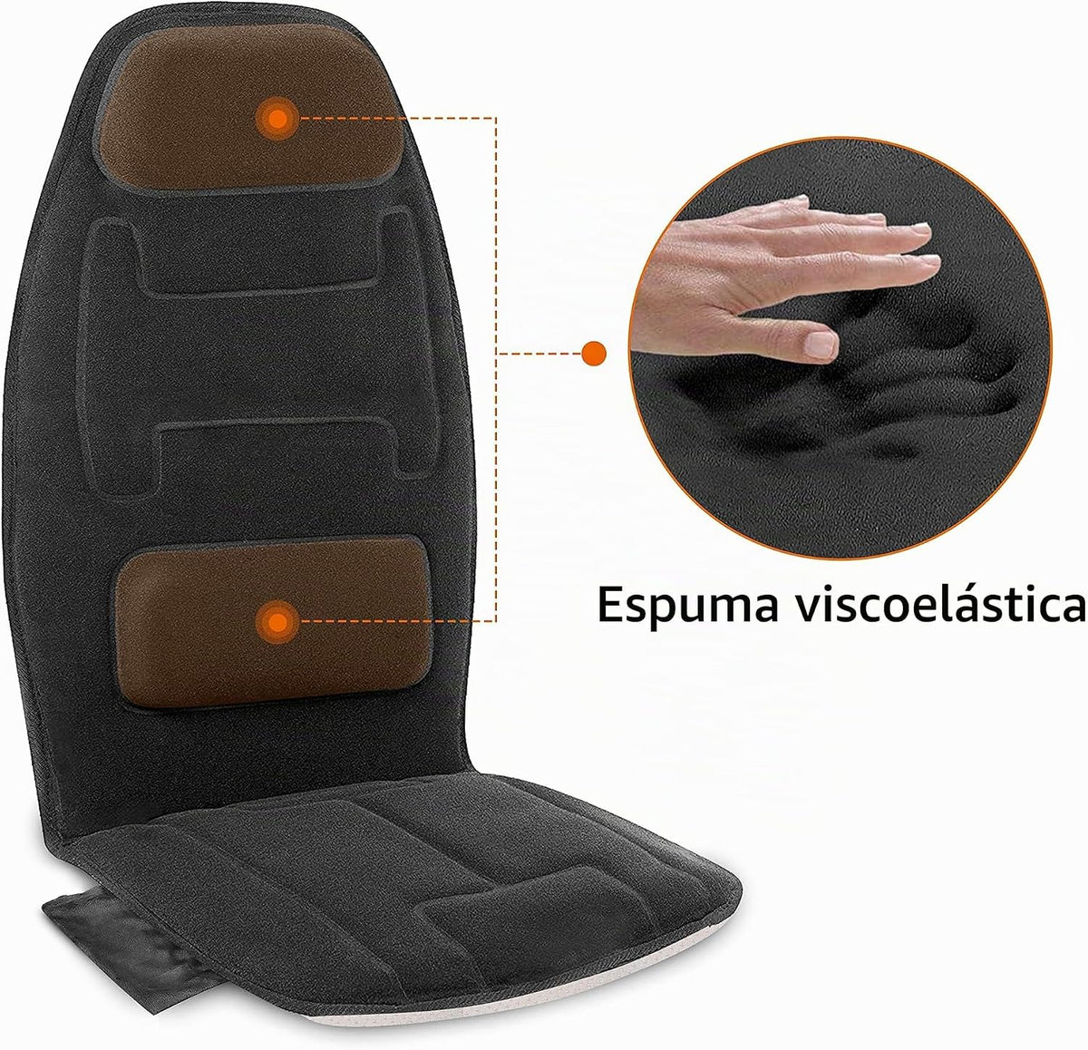 Snailax Cojín de asiento de masaje con 2 niveles de calor \u2013 Al...