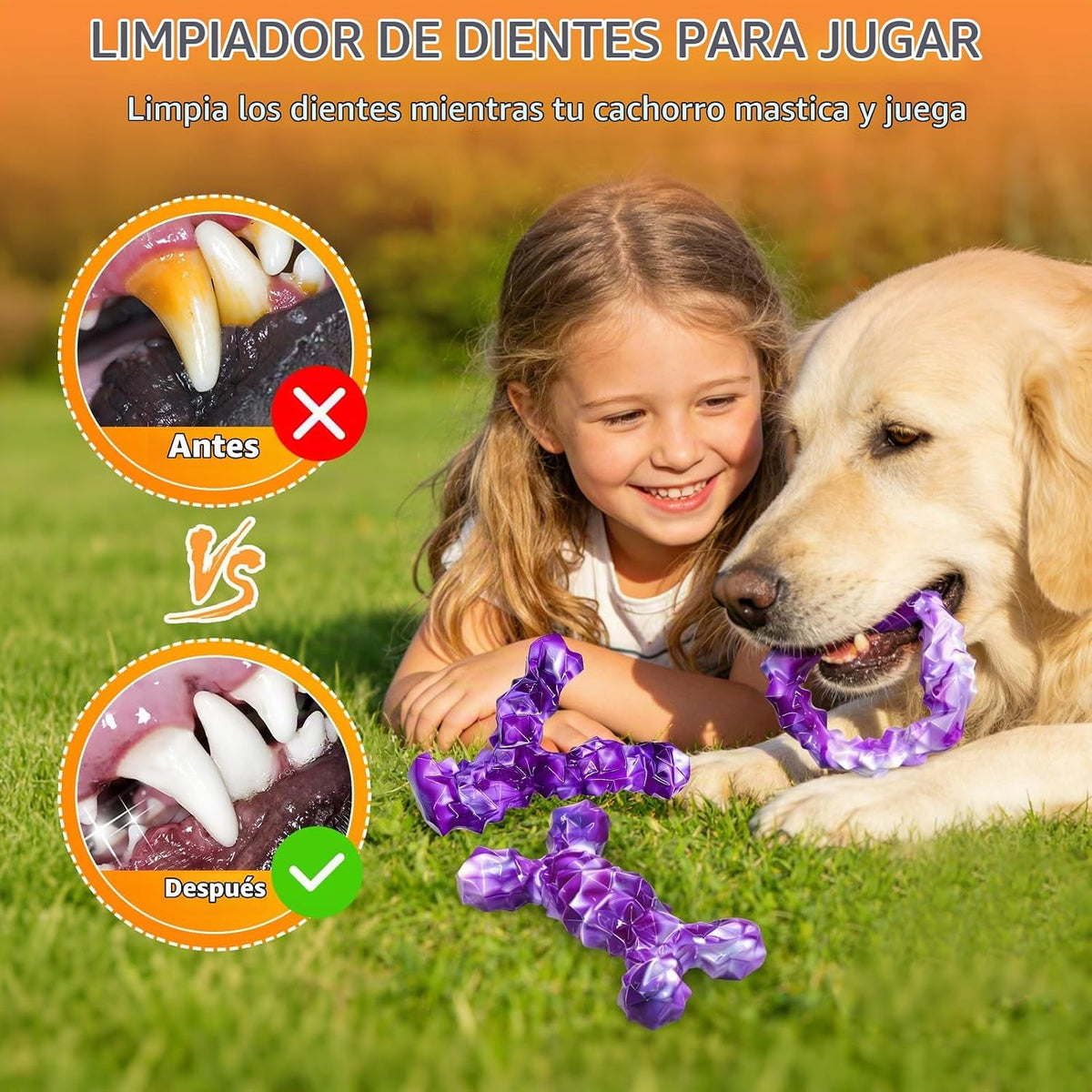 WOWBALA Paquete de 3 juguetes masticables para perros masticadores...