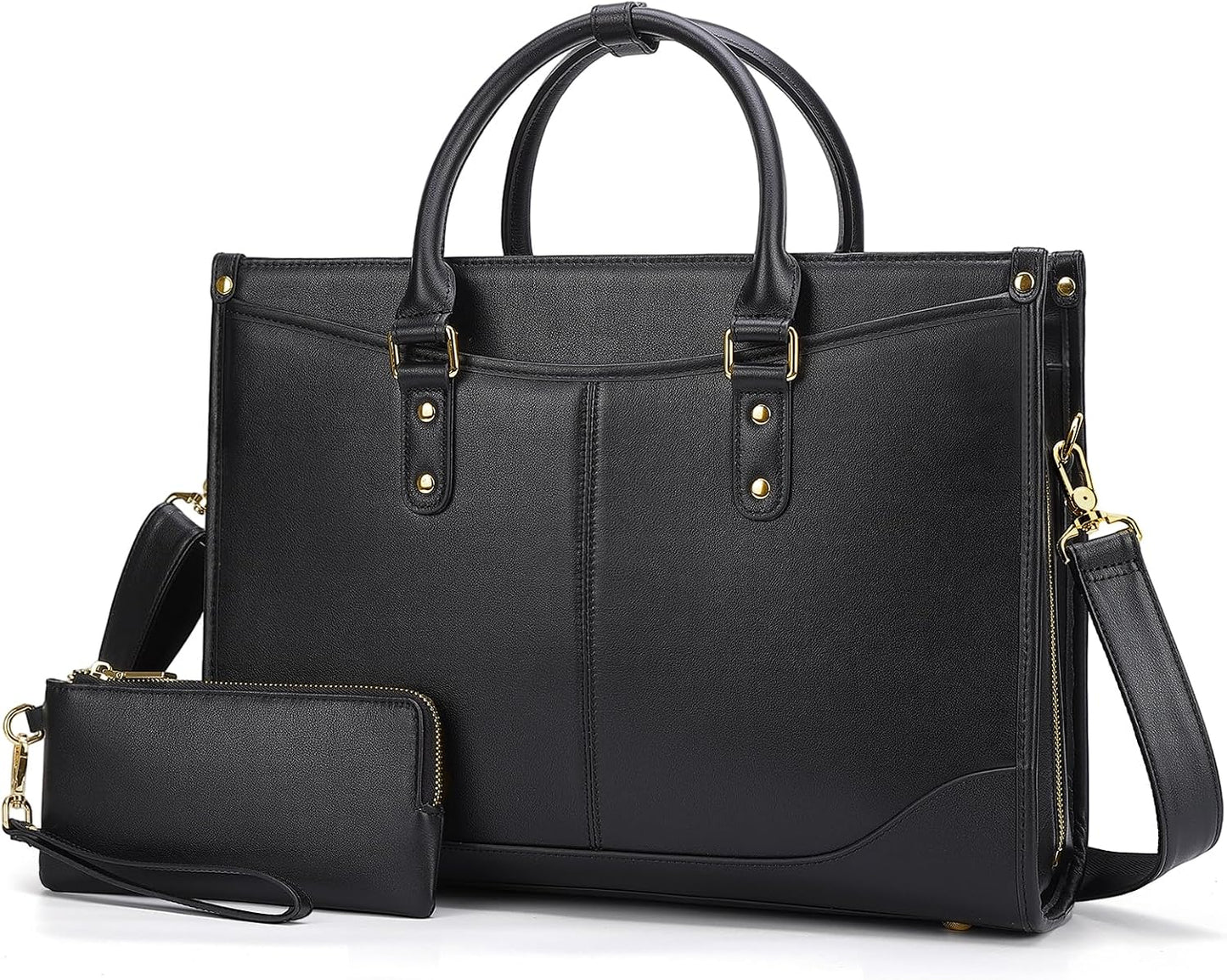 LuxCuir Bolso de mano de cuero genuino para mujer, para el trabajo,...
