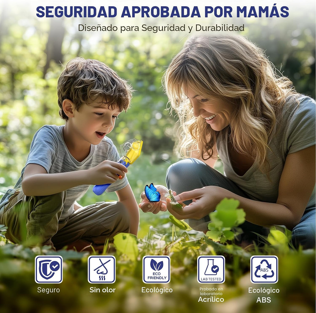 2 atrapasadores de insectos para niños con lupa 6X, juguetes educat...