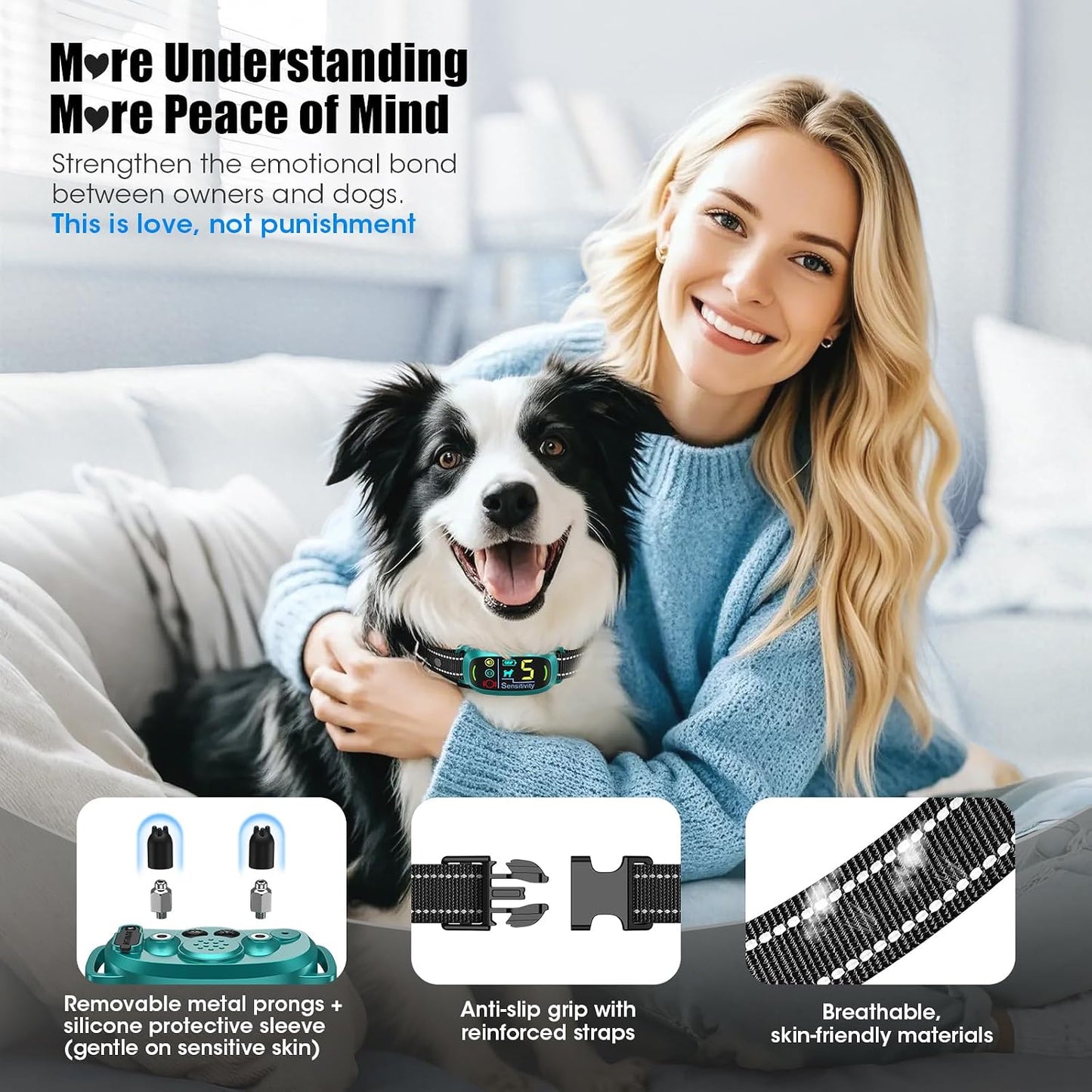 Oliry Smart AI - Collar antiladridos para perros grandes, medianos...