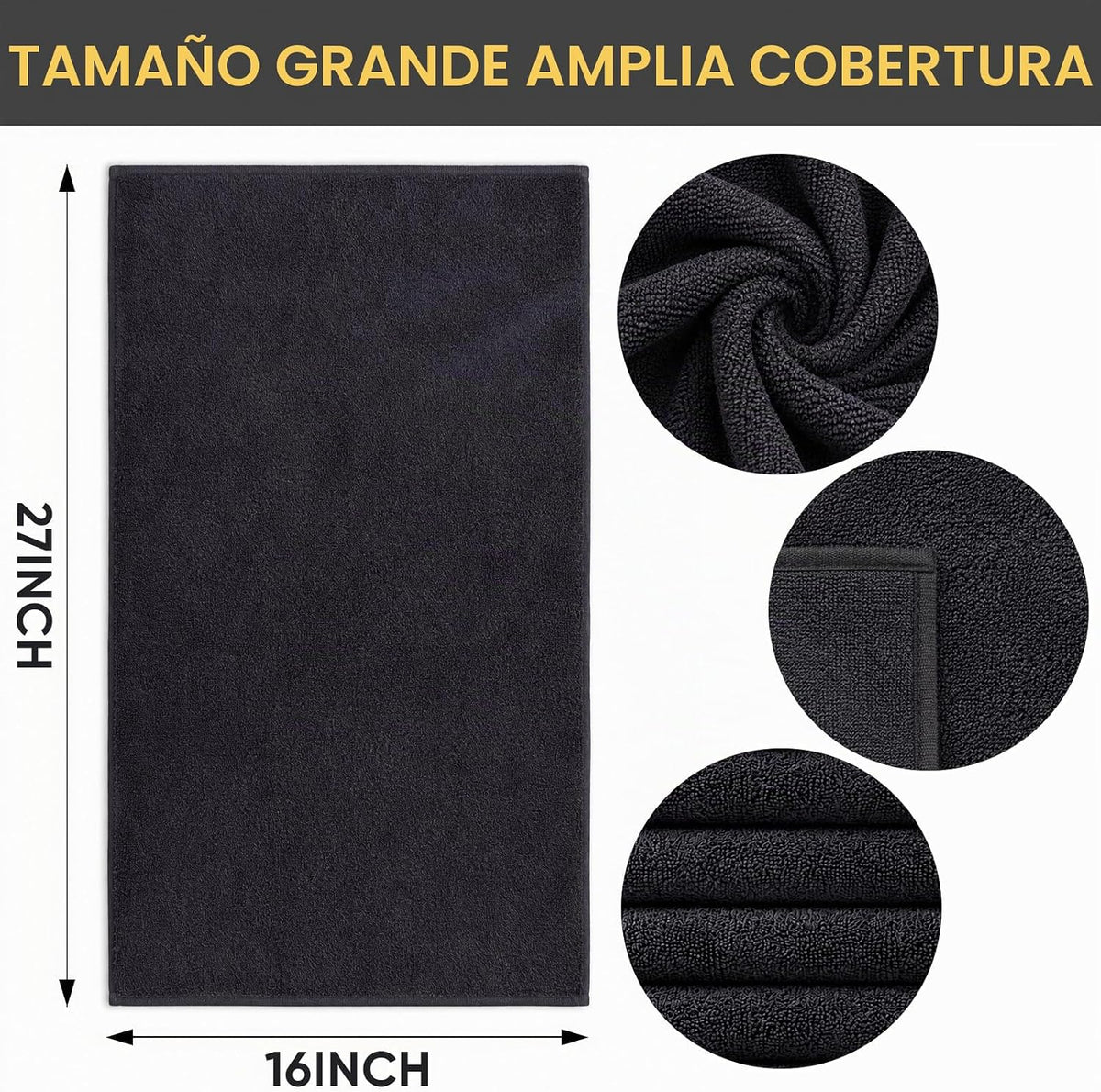 TEAWOO Paquete de 18 toallas para el cabello, toallas de microfibra...
