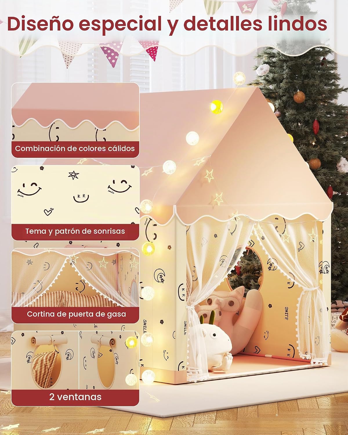 Tienda de campaña para niños, tienda de campaña de princesa para in...
