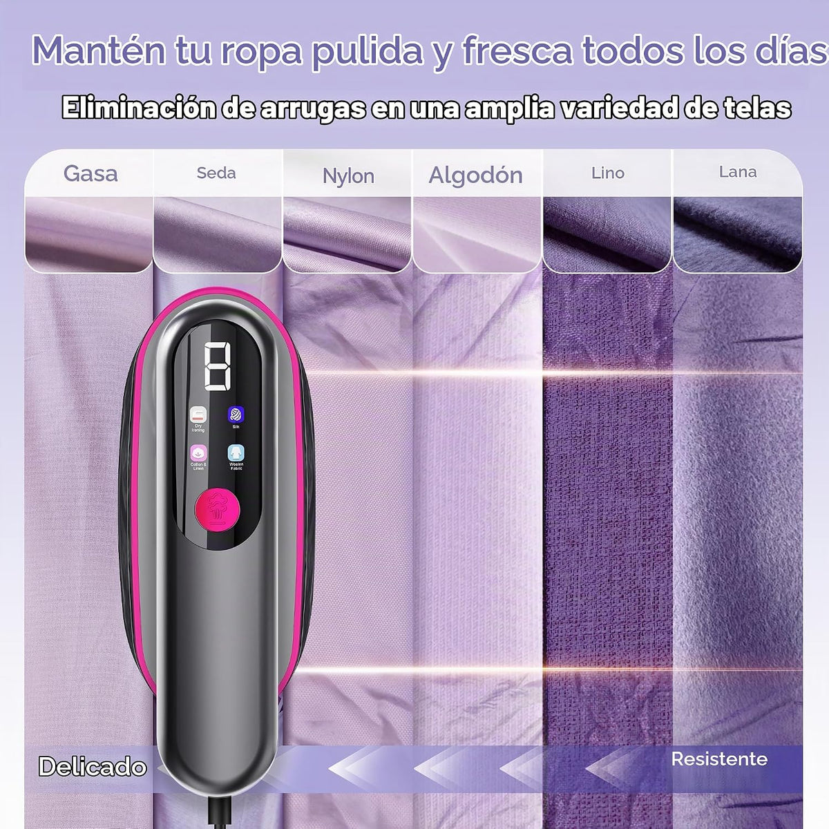 WISHBAY Vaporizador portátil de viaje de mano para ropa, vaporizado...