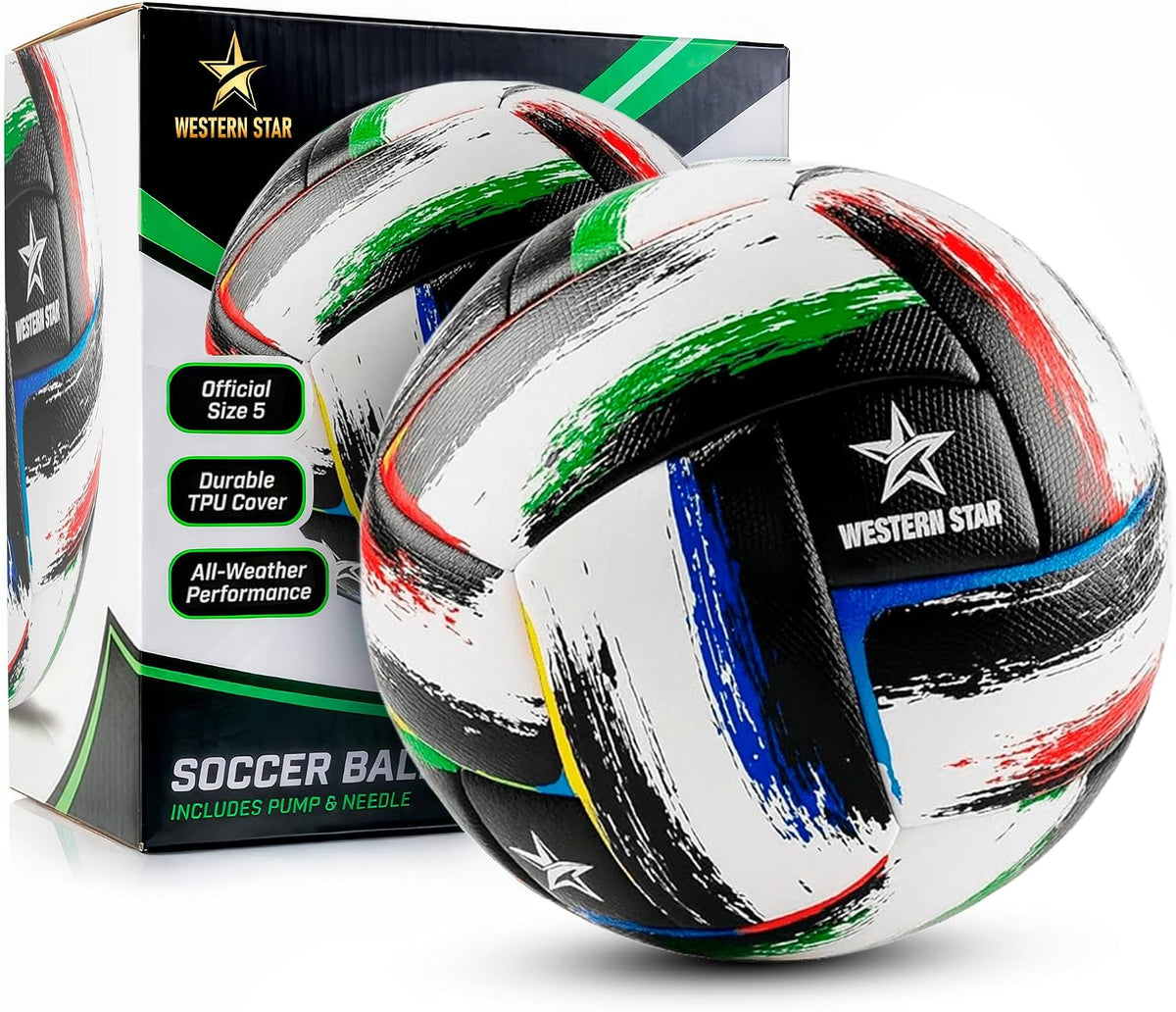 Western Star Balón de fútbol Helix- Tamaño 3 4 5 \u2013 Pelotas de...