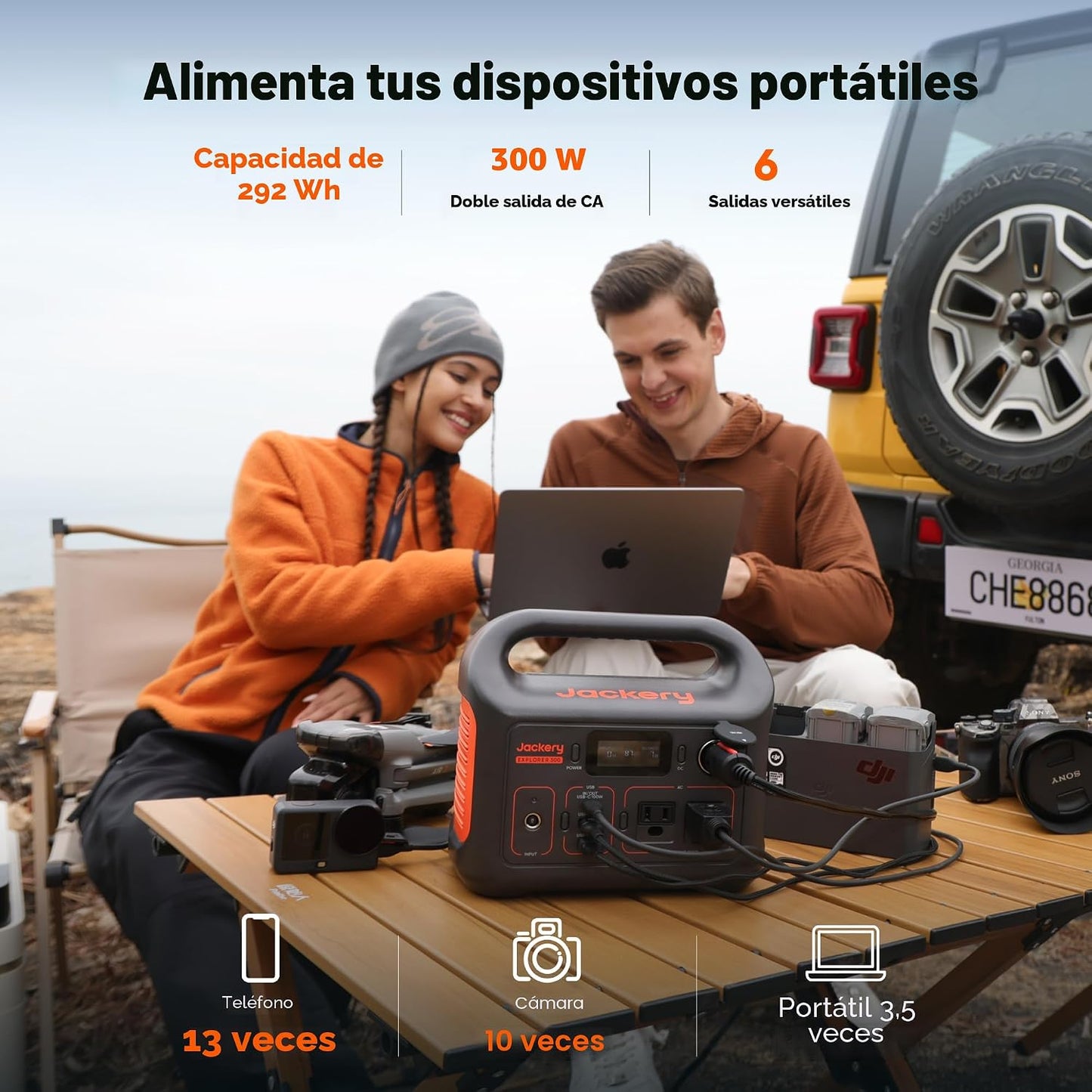 Jackery Estación de energía portátil Explorer 300, batería de litio...