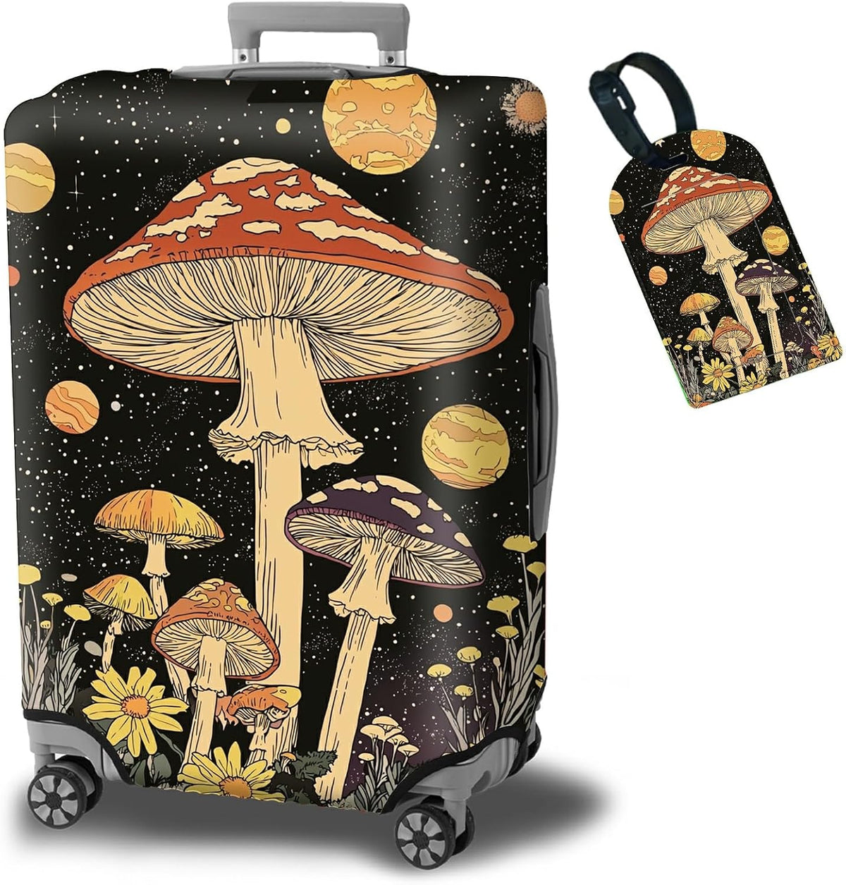 BWEGRHE Funda protectora de maleta más 1 etiqueta de equipaje adecu...