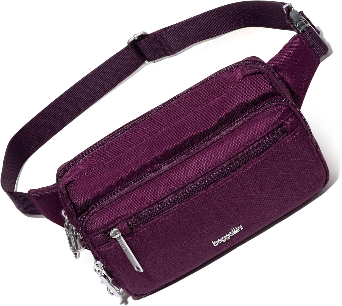 Baggallini Securtex - Riñonera antirrobo de 8.8 x 5.5 pulgadas, bol...
