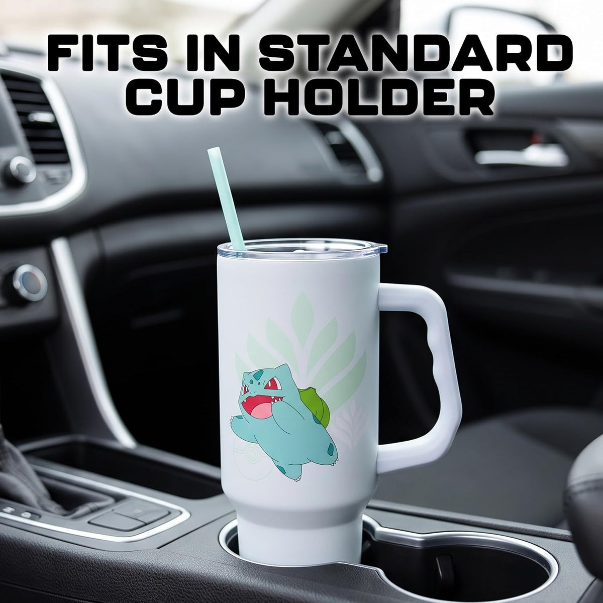 Silver Buffalo Pokémon Bulbasaur, vaso de acero inoxidable, 40 onza...