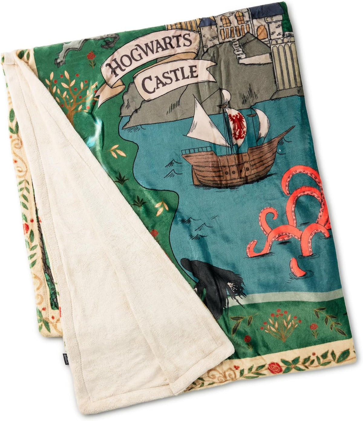 Hallmark Harry Potter Hogwarts Map - Manta de tapiz, 50 x 60 pulgadas