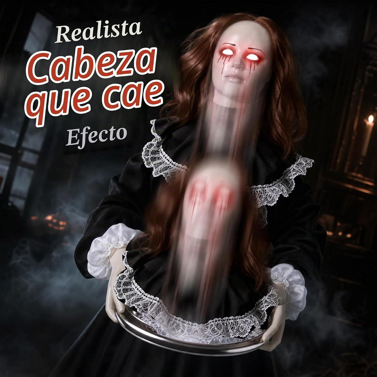 TW SHINE Decoraciones de mucama de pie animatronics de Halloween de...