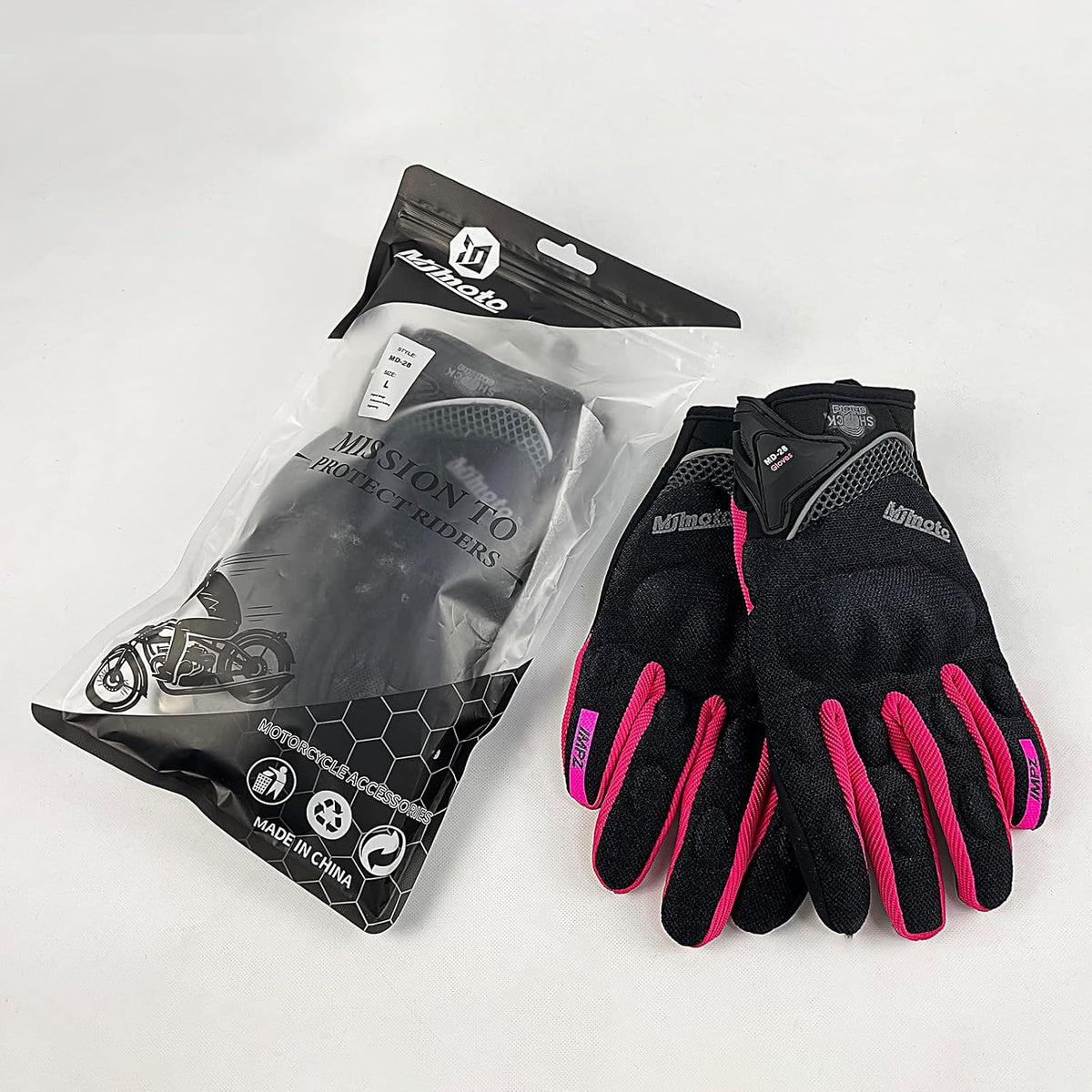 mjmoto Guantes de motocicleta de malla transpirable para hombres y...