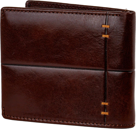 Time Resistance Cartera de cuero italiana hecha a mano con diseño m...